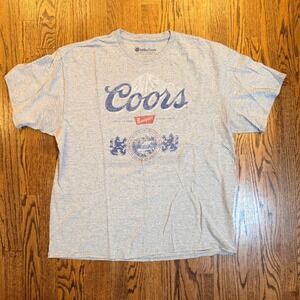 MillerCoors Coors Banquet Graphic T-Shirt Beer Logo XXL Heather Gray